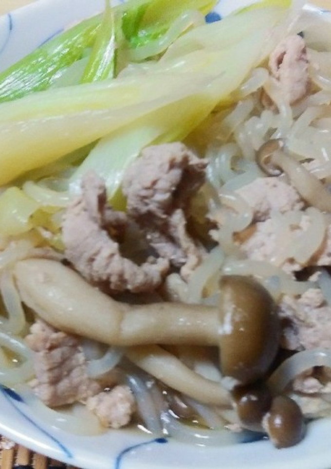 長ネギと豚肉と白滝の煮物-レシピのメイン写真
