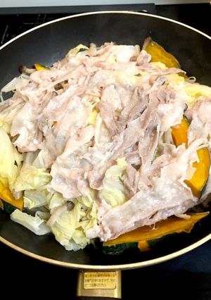 野菜たっぷり☆豚ばらと白菜の蒸ししゃぶ☆-レシピのメイン写真