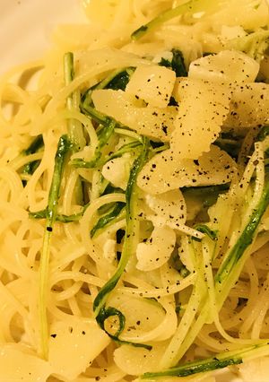 数の子&水菜のペペロンチーノソースパスタ-レシピのメイン写真