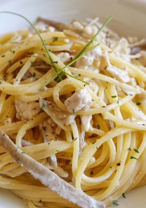 【絶品】鶏肉とごぼうのクリームパスタ-レシピのメイン写真