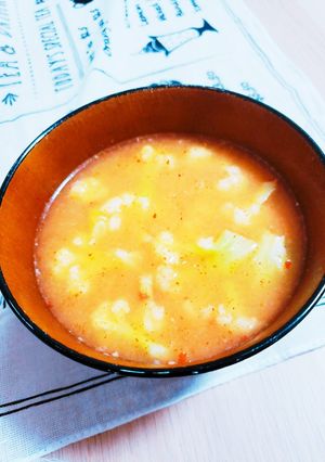 レンジで☆カリフラワーのピリ辛スープ-レシピのメイン写真