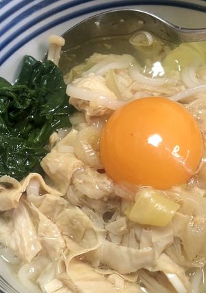 湯葉とえのきの煮込みうどん❣️-レシピのメイン写真