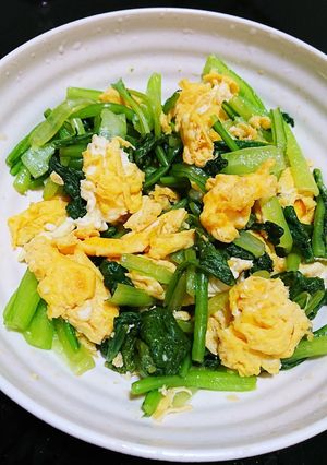 【作り置き】小松菜と卵の甘酢醤油和え-レシピのメイン写真