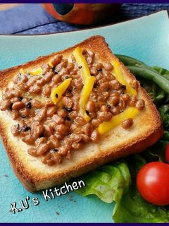 パリッポリッ!納豆トースト-レシピのメイン写真