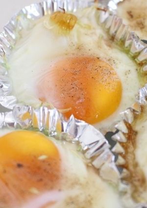 キャベツ入りバター醤油のカップ目玉焼き♡-レシピのメイン写真