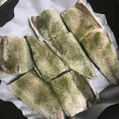 塩サバに緑茶粉-レシピのメイン写真