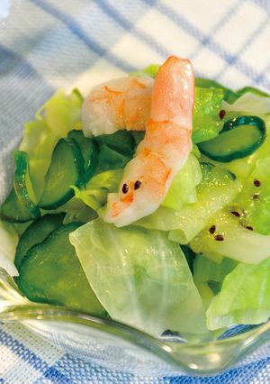 キャベツとえびのキウイフルーツ和え-レシピのメイン写真