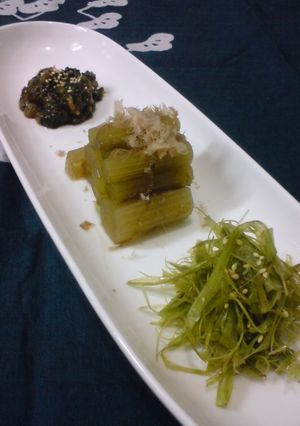 ふき丸ごと春の三種盛り-レシピのメイン写真