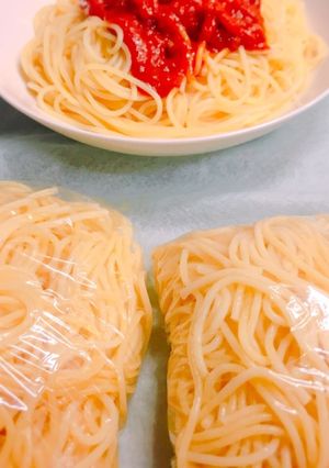 帰宅が時間差のパスタを一度に茹でるよ！-レシピのメイン写真