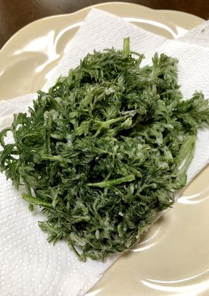 人参の葉の天ぷら-レシピのメイン写真
