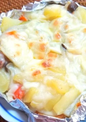 白菜のクリームチーズ煮のトースト-レシピのメイン写真