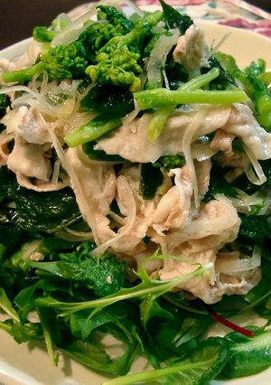 菜の花と豚肉のサラダ-レシピのメイン写真