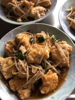 簡単、豆腐鳥ミンチ、ごぼうの甘辛煮。-レシピのメイン写真
