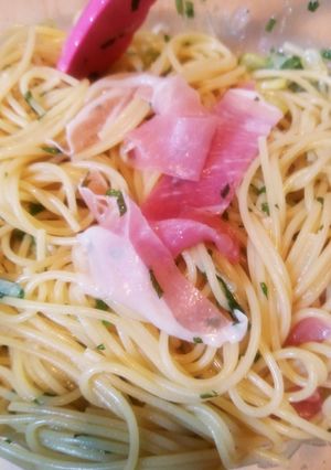 和風で食べよう！生ハムパスタ❤-レシピのメイン写真