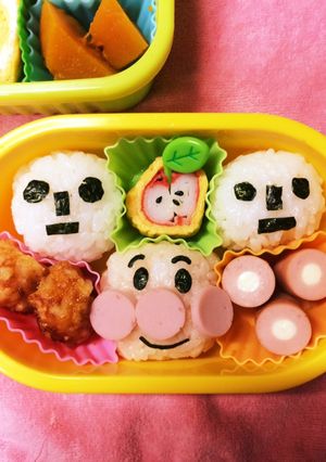 アンパンマンとユキダルマンのキャラ弁-レシピのメイン写真