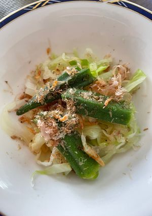 温キャベツとオクラのポン酢和え-レシピのメイン写真