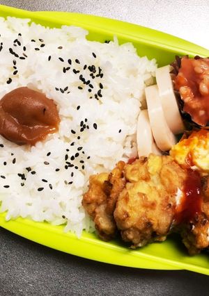 旦那弁当235♡オニポテ唐揚げ弁当！-レシピのメイン写真