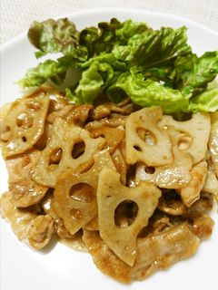 豚肉と蓮根のしょうが焼き-レシピのメイン写真