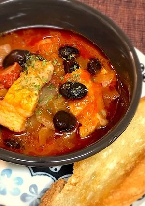 黒豆と豚バラ肉のトマト煮込み-レシピのメイン写真