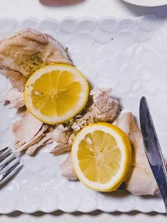 鶏ハム〜レモンと白ワインのソース♪-レシピのメイン写真