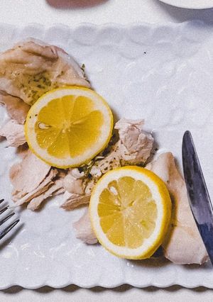 鶏ハム〜レモンと白ワインのソース♪-レシピのメイン写真