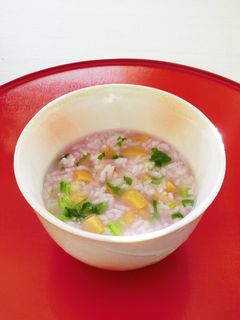 栗の甘露煮入り七草粥-レシピのメイン写真