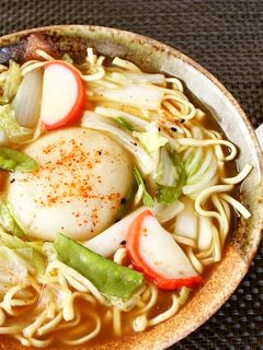 レンジで簡単!新春!!もち入りラーメン-レシピのメイン写真