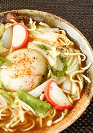 レンジで簡単！新春！！もち入りラーメン-レシピのメイン写真
