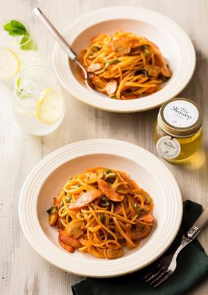 MYHONEY×おうちカフェ×ナポリタン-レシピのメイン写真