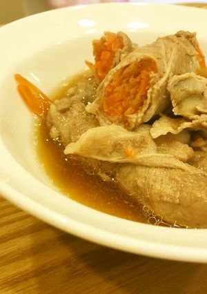 甘辛味！人参と舞茸の肉巻き-レシピのメイン写真