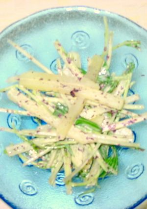 新じゃがと水菜のシャキ②紫蘇ポテサラ♡　-レシピのメイン写真