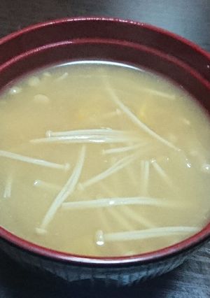 鍋の余り野菜でお味噌汁☆白菜とえのき～-レシピのメイン写真
