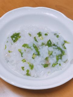 葉っぱは塩もみ☆昆布で簡単七草粥☆-レシピのメイン写真