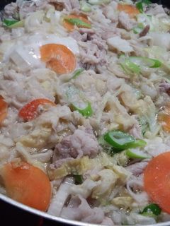豚肉と季節野菜の簡単鍋-レシピのメイン写真