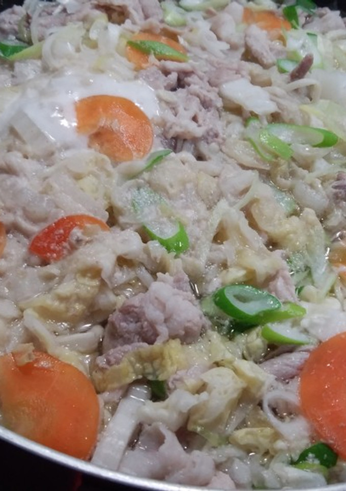 豚肉と季節野菜の簡単鍋-レシピのメイン写真
