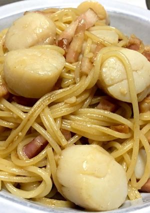 ホタテとベーコンの和風バター醤油パスタ-レシピのメイン写真