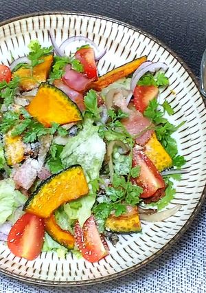 秋味のシーザーサラダ-レシピのメイン写真