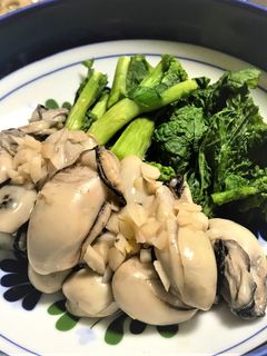 ふっくら♪「牡蠣のにんにく酒蒸し」-レシピのメイン写真