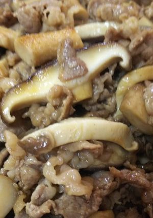 簡単絶品・牛肉と椎茸のバター醤油炒め-レシピのメイン写真