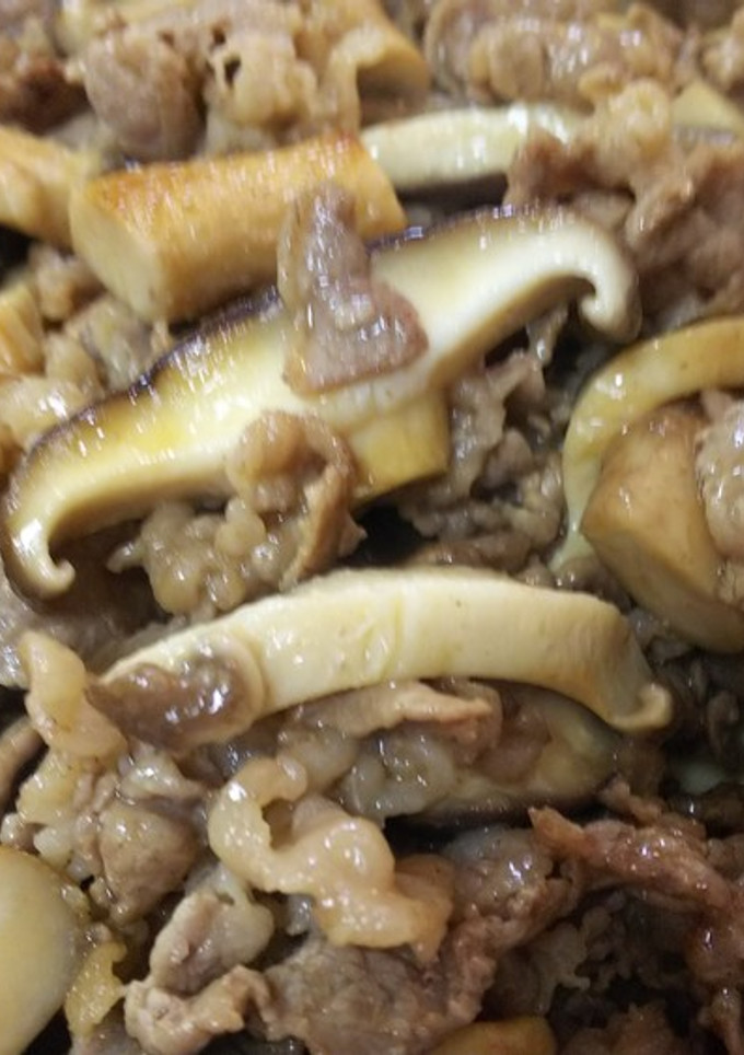 簡単絶品・牛肉と椎茸のバター醤油炒め-レシピのメイン写真