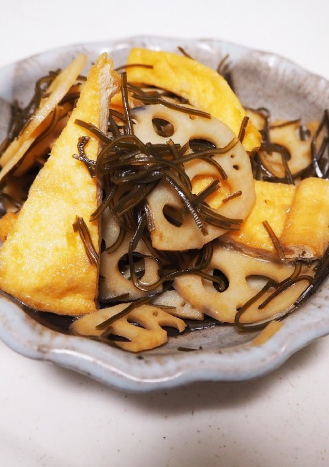れんこんと油揚げの炒め煮-レシピのメイン写真