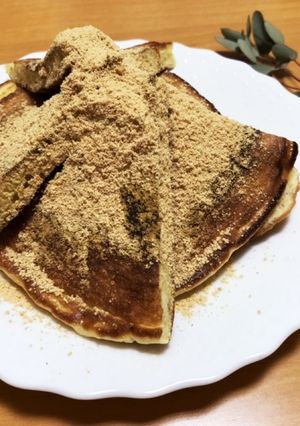 お正月で余りがちのきな粉をパンケーキに！-レシピのメイン写真