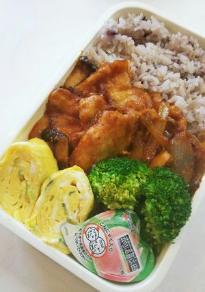 お弁当(1/8)ポークチャップ-レシピのメイン写真