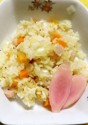 生ハムが入りピラフ風に変わる炊き込みご飯-レシピのメイン写真