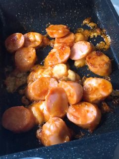 魚肉ソーセージとチーズのケチャップ炒め-レシピのメイン写真