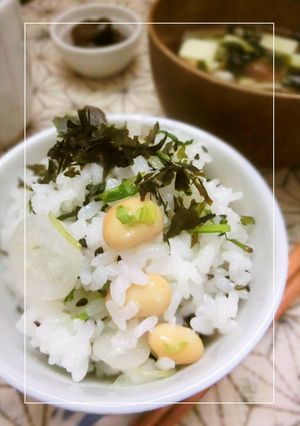 大豆入り　菜飯　～春の七草ごはん-レシピのメイン写真