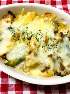 簡単♪長ねぎとひき肉の味噌チーズ焼き♡-レシピのメイン写真