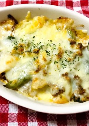 簡単♪長ねぎとひき肉の味噌チーズ焼き♡-レシピのメイン写真