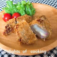 A picture of かまぼこチーズの肉巻きフライ.