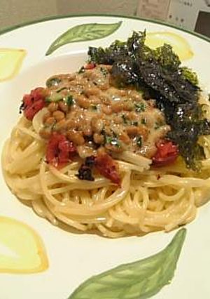 レンジでパスタ　アレンジ編（納豆）-レシピのメイン写真